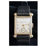 Vintage Bulova 21mm 10K Gold Filled Mechanical Tank Style Watch, Serial #2674685 