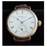  Vintage Elgin Model 2 32mm 10K Gold Filled Mechanical Watch, Serial #9295714, Year 1901
