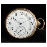 Vintage Elgin Model 2 44mm 10K Gold Filled Mechanical Pocketwatch, Serial #17940815, Year 1914 