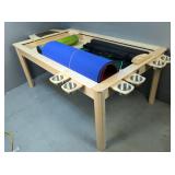 Wyrmwood Modular Vaulted Tabletop Gaming Table With Attachable Player Desk, Cup Holders Qty 6, Dual 