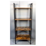 Rustic Industrial Style 4-Tier Shelf, 55" x 22" x 13.5"