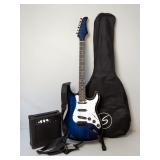 BCP Electric Guitar With Soft Case, 10 Watt Guitar Amp, And Amazon Basics Guitar Stand, Total Qty 4 