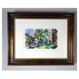Misha Lenn "Commonwealth In Bloom" 2002 Seriolithograph Print, Framed And Matted Under Glass, 17.5" 