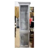 Refinished Lighted Display Cabinet, 18"W x 73"H x 11.5"D