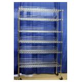 Shelftech Systems Rolling Six Shelf Metal Wire Storage Unit, 4