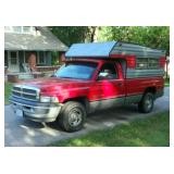 1994 Dodge RAM Pickup Truck With Slide In Camper, VIN 1B7KC26WXRS626504