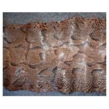 Assorted Leather Snake Skins, Scraps, Straps and Belts, Single Snake Skin Measured 107" Long