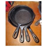 Wagner Ware #6 Cast Iron Skillet, Wagner Ware #5 Cast Iron Skillet, Wagner