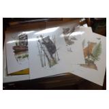 Wilderness Young Prints, Qty 4, by Artist Al Dornisch, Includes Presentation Folder
