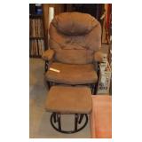 Ottoman and Rocking Chair and Rocking Footstool
