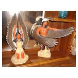 Native American Home Dcor Includes Statues, Horns, Stone Clock and More, Qty 15