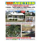 Online Only Absolute Auction of a 6 Room Home and 2 Additional Lots