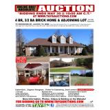 ONLINE ONLY ABSOLUTE AUCTION of 4BR  Brick Home and Adjoining Lot