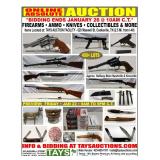 ONLINE ABSOLUTE AUCTION - GUNS, AMMO, KNIVES, COLLECTIBLES & MORE