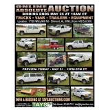 ONLINE ABSOLUTE AUCTION - TRUCKS, VANS, TRAILERS, EQUIPMENT