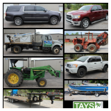 ONLINE ABSOLUTE AUCTION - VEHICLES, EQUIPMENT, TRAILERS, TOOLS & MORE