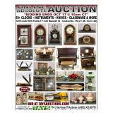 CLOCKS, INSTRUMENTS, KNIVES, DOLLS, WATCHES, GLASSWARE, FURNITURE - ONLINE ABSOLUTE AUCTION