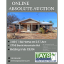 Online Absolute Auction: 3 BR 1 BA Home on 0.57 Ac