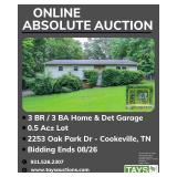 3 BR / 3 BA Home w/ Det Garage on 0.99 Ac and 0.5 Ac Lot