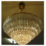 LARGE VENINI CRYSTAL CHANDELIER, CUSTOM MADE, MID CENTURY, APPROX 24
