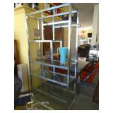 MILO BAUGHMAN DESIGN CHROME STEEL ETAGERE, CIRCA 1970