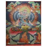 COLLECTION OF SINO TIBETAN THANGKAS ON LEATHER OR LINEN, 4O AVAILABLE, SOLD SEPARATELY