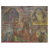 COLLECTION OF SINO TIBETAN THANGKAS ON LEATHER OR LINEN, 4O AVAILABLE, SOLD SEPARATELY