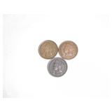 2 - 1900 & 1 - 1898 Indian Head Penny