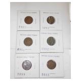 6 - Indian Head Pennies