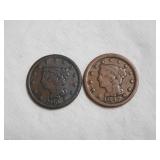 1840 & 1847 Large Cent