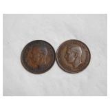 1937 & 1945 One Penny
