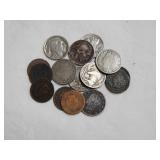 V & Buffalo Nickels & Indian Head Pennies