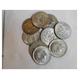 10 40% Silver Kennedy Halves