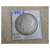 1892 -s Morgan Silver Dollar