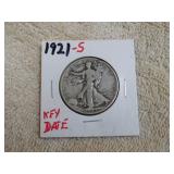 1921 -s Walking Liberty Half Dollar