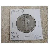 1938 -d Walking Liberty Half Dollar