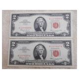2 - 1963 Two Dollar Bills