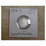 1876-S Seated Liberty Dime