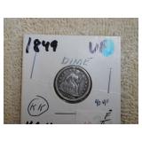 1849 Seated Liberty Dime