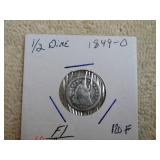 1849 - o Seated Liberty Half Dime