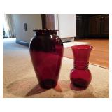 Ruby Red Vases