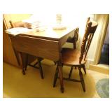 Oak Drop Leaf Table & Chairs