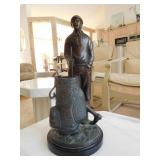 Sculpture of Golfer & Bag