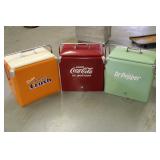 Many restored & unrestored coolers.