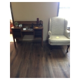 Desk & wingback chair 
