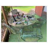 Patio table and 6 chairs 