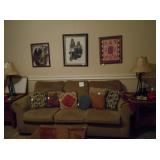 Sofa, paintings