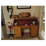 Nice roll top desk, Cypress clock