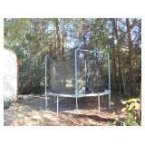Small trampoline with enclosure