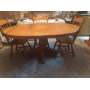 Oak pedestal table